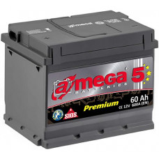 Аккумулятор A-MEGA Premium 60 Ач, 600 А, обратная полярность