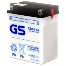 Аккумулятор GS YUASA  12В 14 Ач, 190 А (CB14-А2), прямая полярность, сухо-заряженный, с электролитом