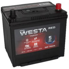 Аккумулятор WESTA Asia RED 65 Ач, 600 А (75D23L), обратная полярность, нижний борт