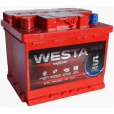 Аккумулятор WESTA RED 50 Ач, 480 А, низкий, прямая полярность