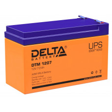 Аккумулятор DELTA DTM 1207, 12В 7.2Ач, AGM, 12В 7.2Ач, AGM