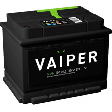 Аккумулятор VAIPER  60 Ач, 480 А, прямая полярность