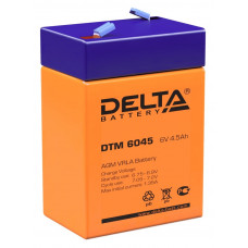Аккумулятор DELTA DTM 6045, 6В 4.5Ач, AGM, 6В 4.5Ач, AGM