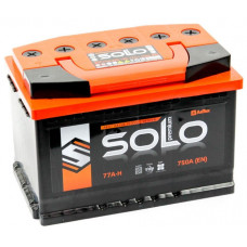 Аккумулятор SOLO Premium 77 Ач, 750 А, прямая полярность