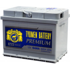 Аккумулятор TYUMEN BATTERY (ТЮМЕНЬ) Premium 64 Ач, 620 А, прямая полярность