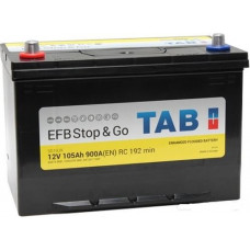 Аккумулятор TAB Asia Stop&Go 105 Ач, 900 А (60519) EFB, Start-Stop, прямая полярность, нижний борт