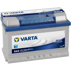 Аккумулятор VARTA Blue Dynamic 72 Ач, 680 А (E43), низкий, обратная полярность