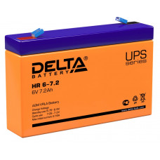 Аккумулятор DELTA HR 6-7.2, 6В 7.2Ач, AGM, 6В 7.2Ач, AGM