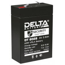 Аккумулятор DELTA DT 6028, 6В 2.8Ач, AGM, 6В 2.8Ач, AGM