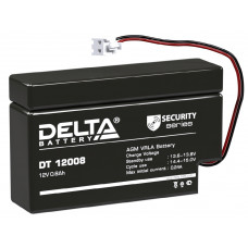 Аккумулятор DELTA DT 12008 (T13), 12В 0.8Ач, AGM, 12В 0.8Ач, AGM