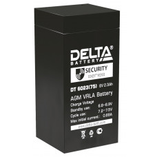 Аккумулятор DELTA DT 6023, 6В 2.4Ач, AGM, 6В 2.4Ач, AGM