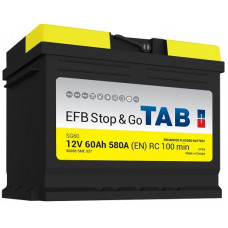 Аккумулятор TAB Stop&Go 60 Ач, 580 А (212060) EFB, Start-Stop, обратная полярность