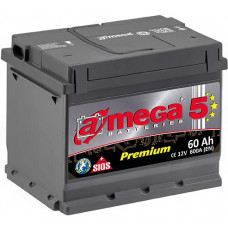 Аккумулятор A-MEGA Premium 60 Ач, 600 А, прямая полярность
