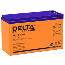 Аккумулятор DELTA HR 12-28 W, 12В 7Ач, AGM, 12В 7Ач, AGM