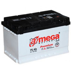 Аккумулятор A-MEGA Premium 75 Ач, 720 А, низкий, обратная полярность