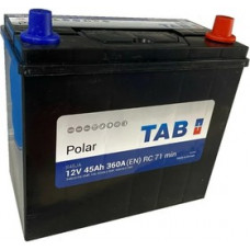 Аккумулятор TAB Asia Polar 45 Ач, 360 А (54523/84), обратная полярность, тонкие клеммы c переходниками
