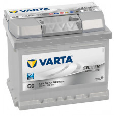 Аккумулятор VARTA Silver Dynamic 52 Ач, 520 А (C6), низкий, обратная полярность