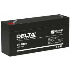 Аккумулятор DELTA DT 6033 (125), 6В 3.3Ач, AGM, 6В 3.3Ач, AGM