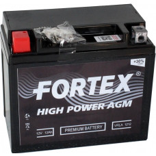 Аккумулятор FORTEX  12В, 12 Ач, 200 А (YTX12-BS), VRLA, прямая полярность