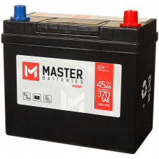 Аккумулятор MASTER BATTERIES Asia  45 Ач, 370 А (55B24L), обратная полярность, тонкие клеммы