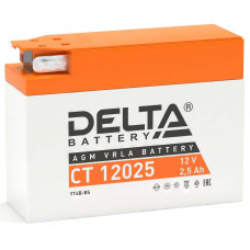 Аккумулятор DELTA CT 12025, 12В 2.5Ач, AGM, 12В 2.5Ач, AGM