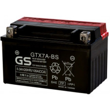 Аккумулятор GS YUASA  12В 6 Ач, 105 А (GTX7A-BS) AGM, прямая полярность, сухо-заряженный, с электролитом