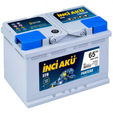 Аккумулятор INCI AKU Nanogold 65 Ач, 650 А, EFB Start-Stop, низкий, обратная полярность