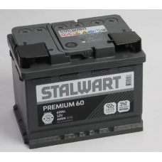 Аккумулятор STALWART Premium 60 Ач, 600 А, прямая полярность