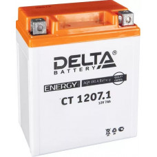 Аккумулятор DELTA CT 12В 7 Ач, 100 А (CT 1207, YTX7L-BS), прямая полярность, залитый