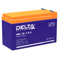 Аккумулятор DELTA HRL 12-7.2 X, 12В 7.2Ач, AGM, 12В 7.2Ач, AGM