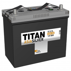 Аккумулятор TITAN Asia SILVER 57 Ач, 500 А, прямая полярность