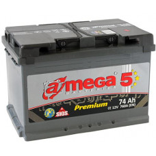 Аккумулятор A-MEGA Premium 74 Ач, 760 А, обратная полярность
