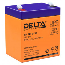 Аккумулятор DELTA HR 12-21 W, 12В 5Ач, AGM, 12В 5Ач, AGM