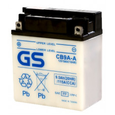 Аккумулятор GS YUASA  12В 9 Ач, 115 А (CB9A-A), прямая полярность, сухо-заряженный