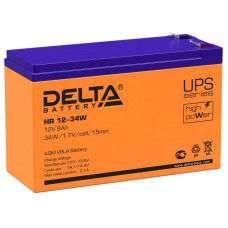Аккумулятор DELTA HR 12-34 W, 12В 9Ач, AGM, 12В 9Ач, AGM
